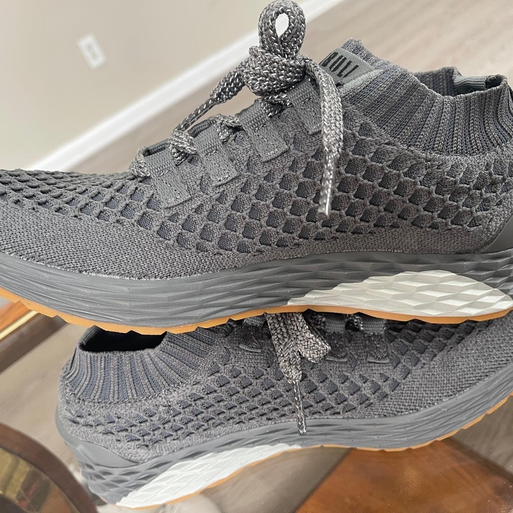 Gray Knit Sneakers